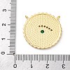 Brass Micro Pave Cubic Zirconia Pendants KK-S510-39G-01-3