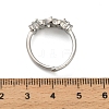 Adjustable Brass Cuff Rings ZIRC-F076-02P-3