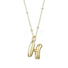 1Pc Initial Letter Brass Pendant Necklaces NJEW-YW0001-24H-1