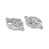 Alloy Crystal Rhinestones Connector Charms FIND-A024-45P-3