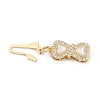 Brass Micro Pave Clear Cubic Zirconia Box Clasps KK-U051-01G-02-3