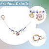 1Pc Handmade Porcelain & Natural Pearl & Shell Bag Extender Chains HJEW-SC0003-35-7