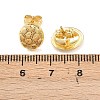 Brass Oval Stud Earrings EJEW-F400-24B-G-5