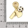Football Theme Brass & Enamel European Dangle Charms KK-CBA8E93-01F-3
