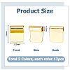 24Pcs 2 Colors Rack Plating Brass Glue-on Flat Pad Bails KK-HS0014-94-2