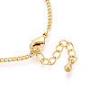 Brass Curb Chain Bracelets for Women BJEW-N032-08D-G-3