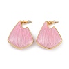 Brass Enamel Stud Earrings EJEW-Q391-01G-04-1