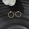 Brass Ball Captive Bead Nose Ring AJEW-G075-01G-01-3