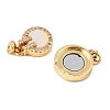 Brass Micro Pave Clear Cubic Zirconia Magnetic Clasps KK-C066-23G-2
