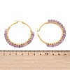 Beaded Hoop Earrings X-EJEW-JE03830-02-4