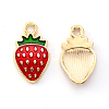 Light Gold Plated Alloy Enamel Pendants ENAM-R136-20B-2