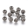Brass Crystal Rhinestone Beads LS-RB-9X10-1-1