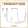 2Pcs Iron Hook Hangers FIND-LP0006-09-2