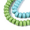 Electroplate Opaque Solid Color Glass Beads Strands GLAA-T025-4mm-18-3