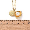 304 Stainless Steel Clear Cubic Zirconia Pendant Necklaces for Women NJEW-F334-01G-01-3