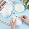 Satin Fabric with Polyester Flat Round Fascinator Hat Base for Millinery FIND-WH0173-320A-3