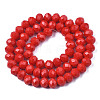 Opaque Solid Color Glass Beads Strands EGLA-A034-P1mm-D22-3