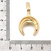 Brass Micro Pave Clear Cubic Zirconia Pendants KK-D255-12G-3