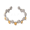 304 Stainless Steel Double Color Cuff Rings RJEW-S635-01GP-S-2