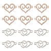 20Pcs 2 Colors Alloy Crystal Rhinestone Links ALRI-PH0001-22-1