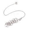 304 Stainless Steel Chain Macrame Pouch Empty Stone Holder Dowsing Pendulums PALLOY-JF02877-03-1