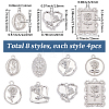 32Pcs 8 Styles Alloy Pendants FIND-SC0022-88-2
