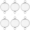 60Pcs 304 Stainless Steel Cabochon Connector Settings STAS-BBC0009-57C-7