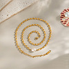 French Natural Freshwater Pearl Potato Stainless Steel Rice Beaded Necklaces for Women LS-KT1786-4