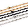 304 Stainless Steel Twisted Chain Curb Chain Necklaces LS-NJEW-L416-04-1