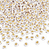 500Pcs Plating Acrylic Beads PACR-TADJ0001-01B-1