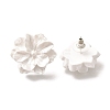 Alloy & 925 Sterling Silver & Acrylic Stud Earrings LS-EJEW-Q013-09A-2