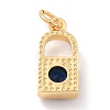 Real 18K Gold Plated Brass Micro Pave Cubic Zirconia Charms ZIRC-L100-080G-4