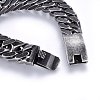 304 Stainless Steel Curb Chains Bracelets BJEW-E346-08B-3