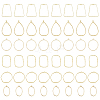 48Pcs 6 Styles Alloy Open Back Bezel Pendants FIND-DC0002-07-1