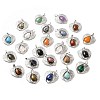 Natural & Synthetic Mixed Gemstone Teardrop Pendants KK-K331-02P-1