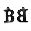 304 Stainless Steel Alphabet Charms STAS-H122-B-EB-1