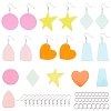 SUNNYCLUE DIY 6Pairs Solid Color Earring Making Kits DIY-SC0015-32P-1