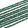 Transparent Solid Color Glass Beads Strands X-GLAA-L031-01-B02-1