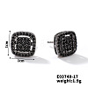 Chic Brass Cubic Zirconia Stud Earrings ZD1304-9-1