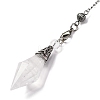 Natural Quartz Crystal Rhombus Faceted Poined Dowsing Pendulums G-Q184-05G-AS-4