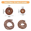 HOBBIESAY 6 Strands 2 Style Natural Coconut Shell Rondelle Bead Strands COCB-HY0001-01-2