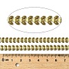 Brass Enamel Leaf Link Chains CHC-F021-02G-04-2