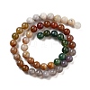 Natural Bamboo Leaf Agate and Indian Agate Beads Strands G-B095-A04-01-4