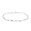 Natural Fluorite Beaded Stretch Bracelet BJEW-JB08484-04-1