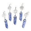 Natural Blue Spot Jasper Pointed Big Pendants G-D0021-01P-03-1