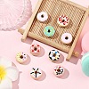 9Pcs 9 Styles Handmade Porcelain Enamel Beads PORC-YW0001-83-5