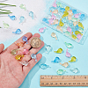 70Pcs 7 Colors Luminous Transparent Resin Shark Ornaments DJEW-SC0001-23-3