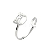 304 Stainless Steel Cuff Rings for Women RJEW-F195-02P-4