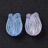 Transparent Frosted Acrylic Beads OACR-P013-38M-4