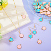 52Pcs 2 Colors Alloy Enamel Pendants ENAM-TA0002-97A-7